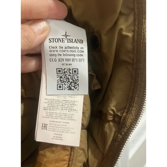 Stone Island Real Down Jacket • Tobacco Brown • Size L - Picture 8 of 9